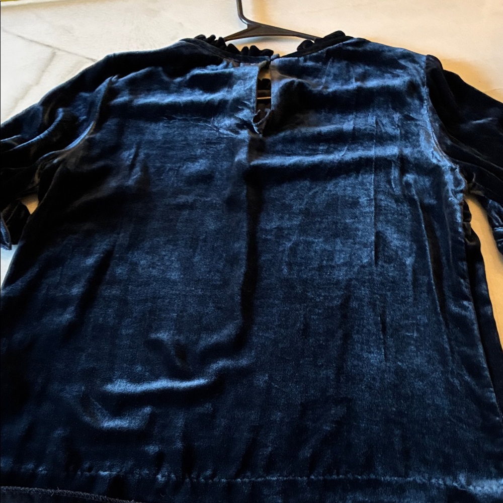Boden Velvet Ruffle Neck Top - Picture 6 of 8
